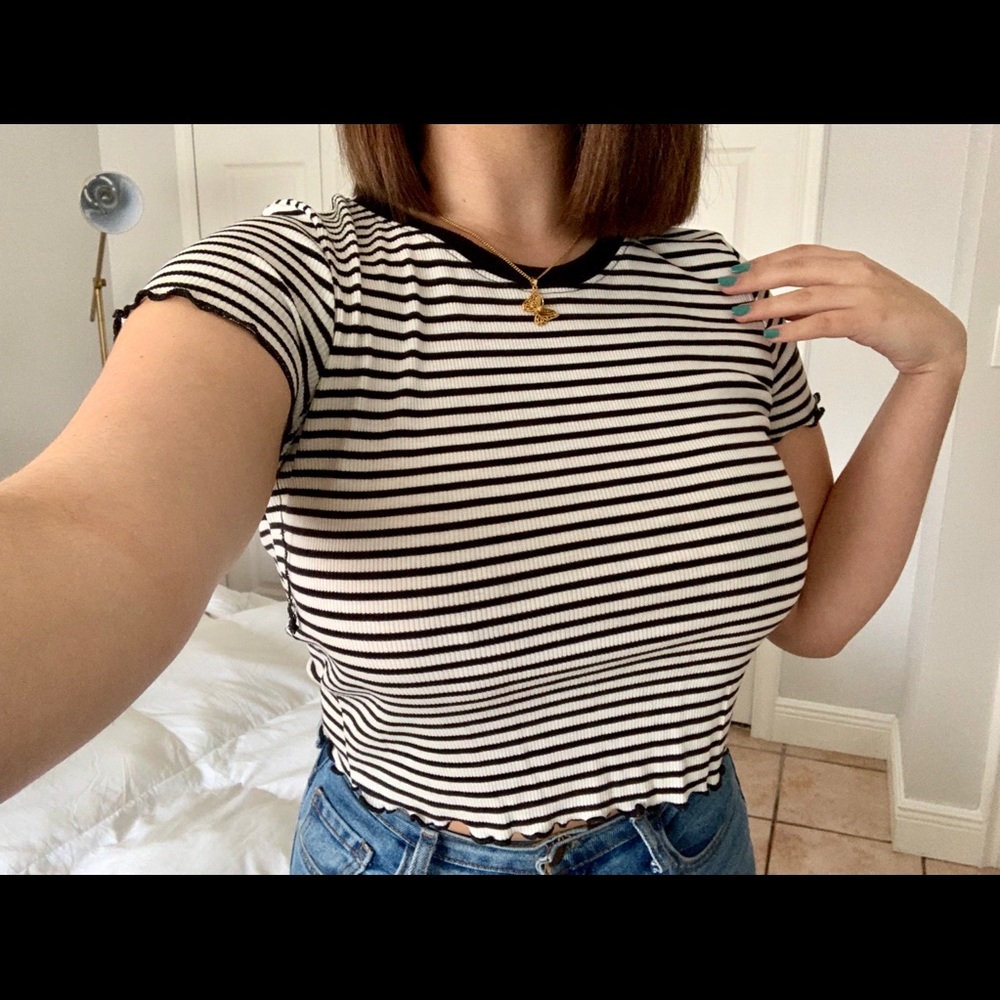 Striped crop top